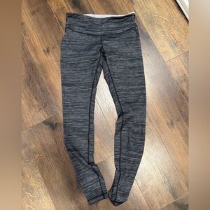 Striped Black and Gray Leggings